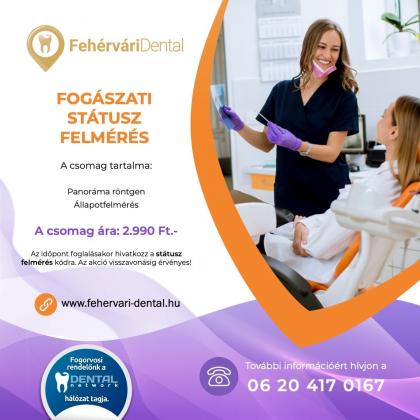 Fogászati státus felmérés AKCIÓ! Fogászati státus felmérés AKCIÓ!