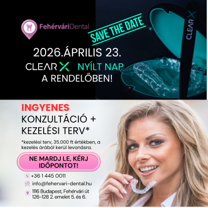 Clear X átlátszó fogszabályozó nyílt nap