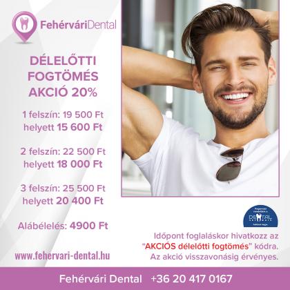 Délelőtti Fogtömés AKCIÓ Délelőtti Fogtömés AKCIÓ